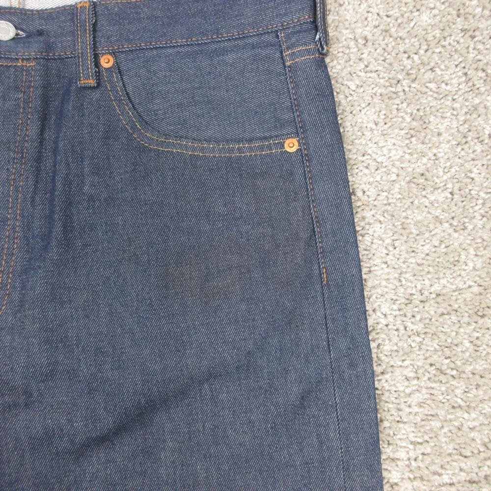 Levis Jeans Mens 34x30 Blue 501 Button Fly Original Straight Raw Denim Pants